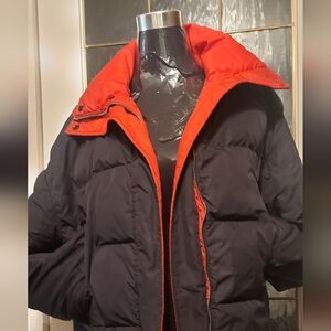 AllSaints Black Red Reversible Puffer Jacket Size S Street Luxe Minimal Edge